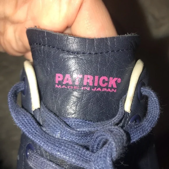 🎉 HP! Rare! PATRICK Navy Leather Sneakers - EUC! - Picture 9 of 9